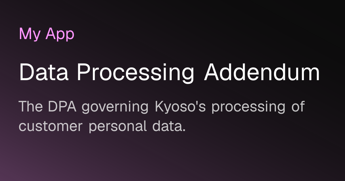 Data Processing Addendum